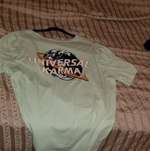 H&M PALE GREEN UNIVERSAL KARMA TSHIRT